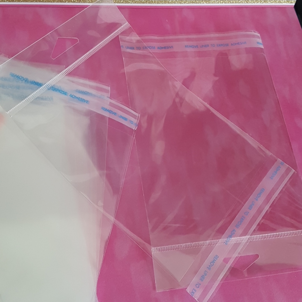 25 pcs Clear Bags Sacs transparents 5x6" Inches (Inside)